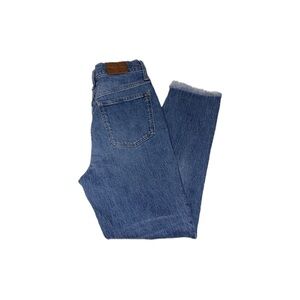 Madewell The Perfect Vintage Jean Mid-Dark Blue Denim Distressed - Size 29
